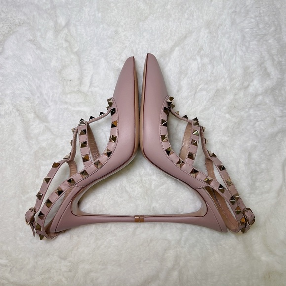 ❤️SOLD❤️Valentino rockstud smooth leather slingbacks pumps 37 - Picture 4 of 11